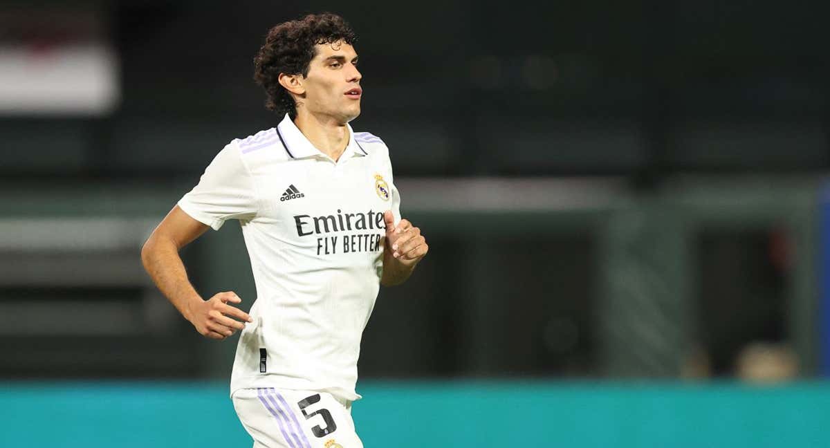 Jesús Vallejo, en un partido con el Real Madrid./GETTY