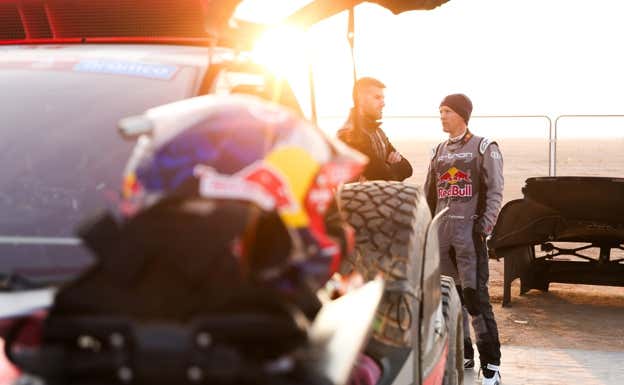 Andrés Castillo, ingeniero jefe de Mattias Ekström y rookie dakariano. Audi Sport