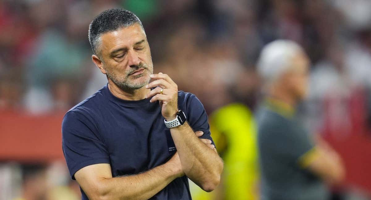 García Pimienta, en el partido ante el Villarreal./EP