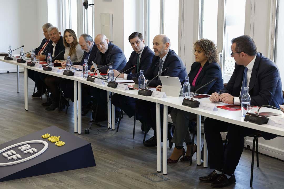 Rafael Louzán preside la primera Junta Directiva de la RFEF. EFE/ Chema Moya