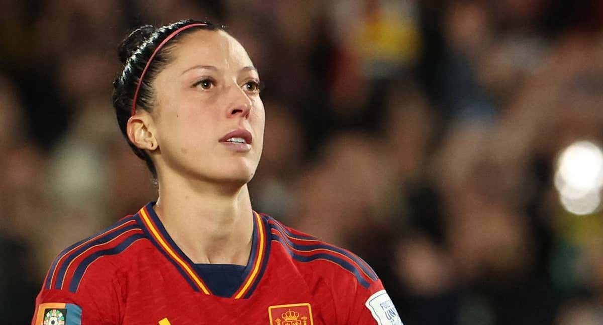 Jenni Hermoso, durante un partido con la Selección española de fútbol. /Getty Images