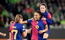 El Barça mira a semifinales con solo un 'pero' tras deslucir a un Wolfsburgo vestido de vieja gloria europea