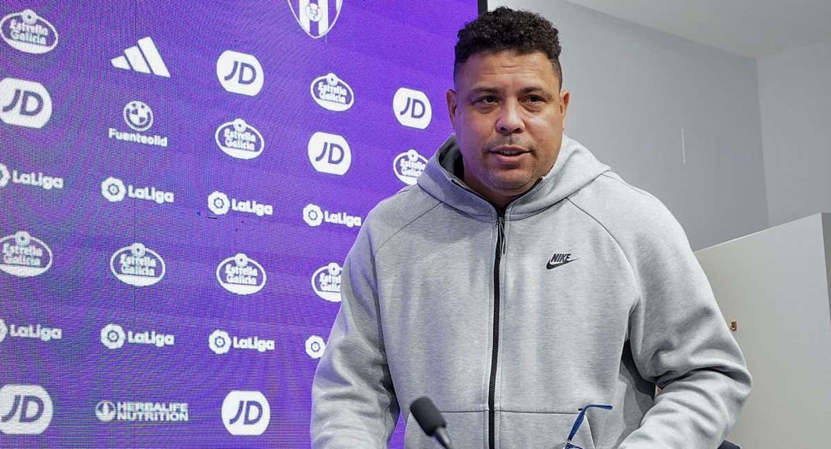 Ronaldo, presidente del Real Valladolid, en rueda de prensa./El Norte de Castilla